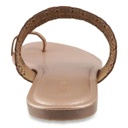 Mochi Women's Tan Toe Ring Sandals image 5