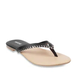Mochi Women's Black Thong Sandals image 1
