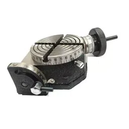 Assorts Quality Precision Tilting Milling Indexing Rotary Table 100 mm (4 Inch) with Small Chuck, Back Plate & Fixing T Nuts Bolts (with 65 mm 4 Jaw) image 3