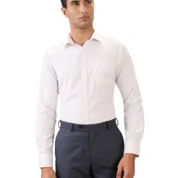 Park Avenue White Slim Fit Checkered Formal Shirt-picture-38