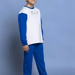 WEARDUDS Printed Round Neck Sweatshirt & Trousers Clothing Set-picture-19