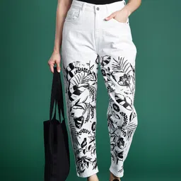 DressBerry Women Printed Slouchy Fit Stretchable Jeans-image-50