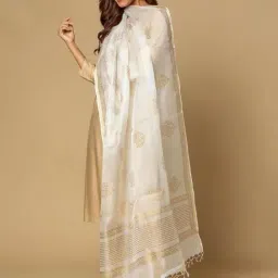Fabindia Off White Printed Dupatta-image-89