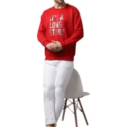 Vimal Jonney Red Printed Sweatshirt image 5