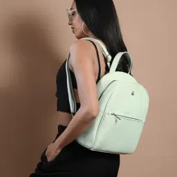 United Colors of Benetton Green AGGNES Textured Backpack image 4