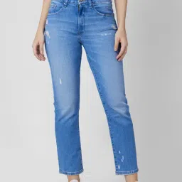 Spykar Blue Distressed Mid Rise Jeans-picture-37