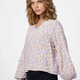 Only White Printed Top image 3