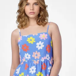 Only Blue Printed Peplum Top image 1