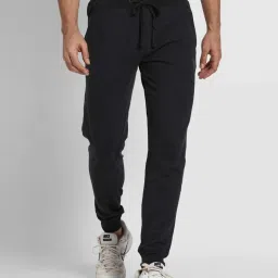 Van Heusen Athleisure Regular Fit Smart Tech Easy Stain Release Solid Joggers - Charcoal Melange image 1