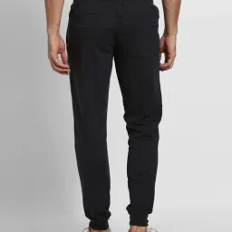 Van Heusen Athleisure Regular Fit Smart Tech Easy Stain Release Solid Joggers - Charcoal Melange image 2