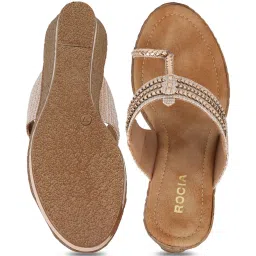 Rocia by Regal Women's Rose Gold Toe Ring Wedges image 3