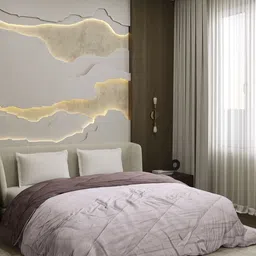 Monte Carlo Brown & Lavender Geometric Printed 90 GSM AC Room Double Bed Comforter image 3