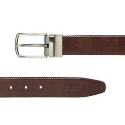 Teakwood Leathers Men Textured Leather Reversible Formal Belt image 5