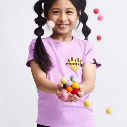 Kiggle Kids Friends Animal Printed Round Neck Cotton T-shirt image 1