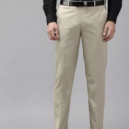 Park Avenue Men Striped Formal Trousers-image-24