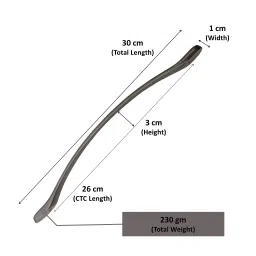 Atom CH-548-BM-12-106 304.8 mm (12 Inch) Zinc Black Matt Finish Cabinet Pull Handle (Pack of 6) image 3