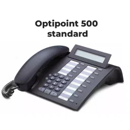 Siemens Landline Phone Black Color with LCD Display and 12 Keys, Optipoint 500 Standard image 3