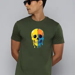 KaamBhari Graphic Printed Round Neck Regular Fit Cotton T-shirt-picture-13