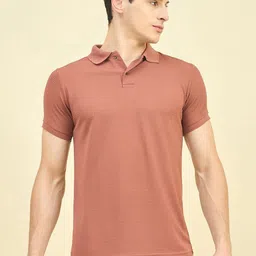 Mast & Harbour Men Self Design Polo Collar Cotton Flat Knit T-shirt-picture-12