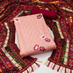 Rangtulika Ethnics Embroidered Unstitched Dress Material-picture-15