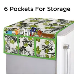 E-Retailer 5-Pcs Green Printed Refrigerator Covers image 5