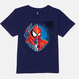 YK Marvel Boys Spider-Man Graphic Printed Round Neck Cotton T-shirt-picture-37