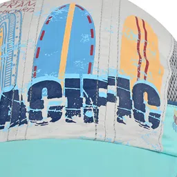 Kid-O-World Cotton Pacific Text Designed Mesh Detailed Cap - White image 5