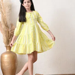 Bella Moda Striped Fit & Flare Dress-picture-14