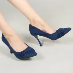 Flat n Heels Women Navy Blue Pumps-picture-14