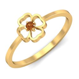 KUBERBOX Fianza 18KT Gold Citrine Ring-1.8gm-picture-16