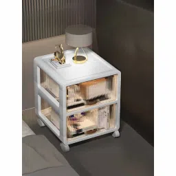 UMAI White 2 Layers Storage Cabinet image 1