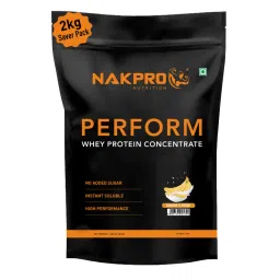 NAKPRO Perform Whey Protein Concentrate Supplement Powder - Banana Flavour image 1