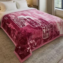 Signature Fuchsia Floral Heavy Winter Double Bed Blanket-picture-35