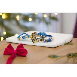 MEIRA JEWELLERY Set Of 2 Rakhi Greeting Card & Roli Chawal image 2