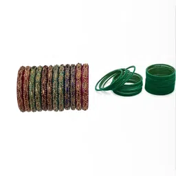 SOMIL Set Of 36 Artificial Stones Studded Ethnic Bangles-image-36