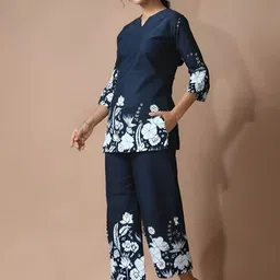 Anouk Rustic Women Floral Printed Regular Pure Cotton Kurti with Trousers-picture-36