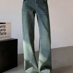 DressBerry Women Relaxed Fit High-Rise Light Fade Jeans-image-51
