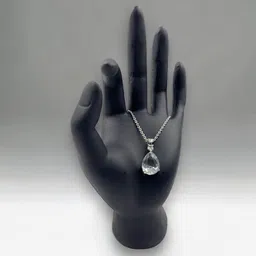 AKLINA Rhodium-Plated Diamond Shaped Pendants with Chains-picture-20