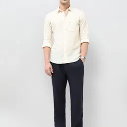 U.S. Polo Assn. Men Tailored Fit Solid Spread Collar Casual Shirt image 4