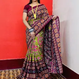 ARTFUL THREADS Ethnic Motifs Pure Cotton Handloom Sambalpuri Saree-picture-20