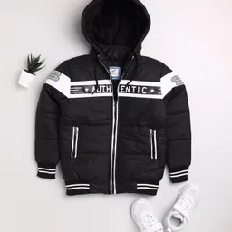 TOONYPORT Full Sleeves Text Design Jacket - Black-picture-17