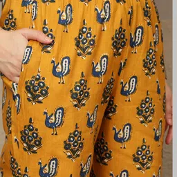 Sangria Printed Pure Cotton Top With Trousers Co-Ords image 3