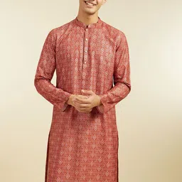 Diwas by Manyavar Men Printed Thread Work Kurta image 5