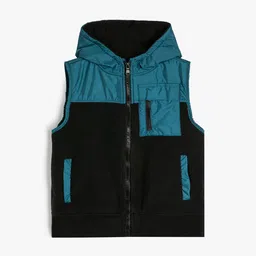 Koton Boys Colourblocked Padded Jacket with Patchwork image 1