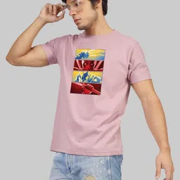 Greylongg Men Graphic Printed Round Neck Cotton T-Shirt image 3