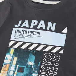 max Boys Typography Printed Applique T-shirt image 3