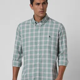Van Heusen Sport Men Slim Fit Opaque Checked Casual Shirt-picture-24