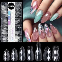 NAILWIND Set Of 120 3D Diamond Soft Gel Nails - Shade - A244 image 5