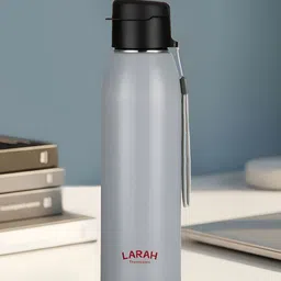 Larah by BOROSIL Airo Grey Brand Logo Printed Stainless Steel Water Bottle-650 ml-picture-46