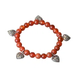 Gems Guru Unisex Charm Heart Carnelian Bracelet image 5